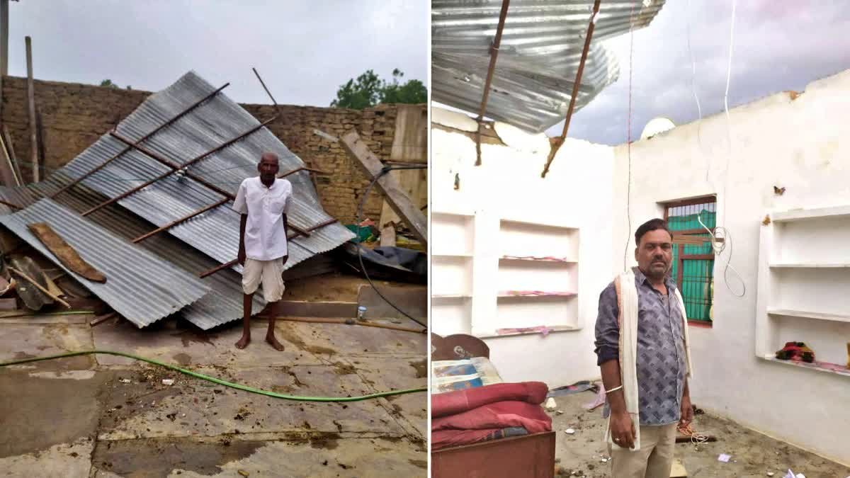 श्योपुर में कुदरत का कहर: 60 KM की रफ्तार से आए तूफान ने उड़ाए घर, 19 गांवों की बिजली पूरी तरह गुल