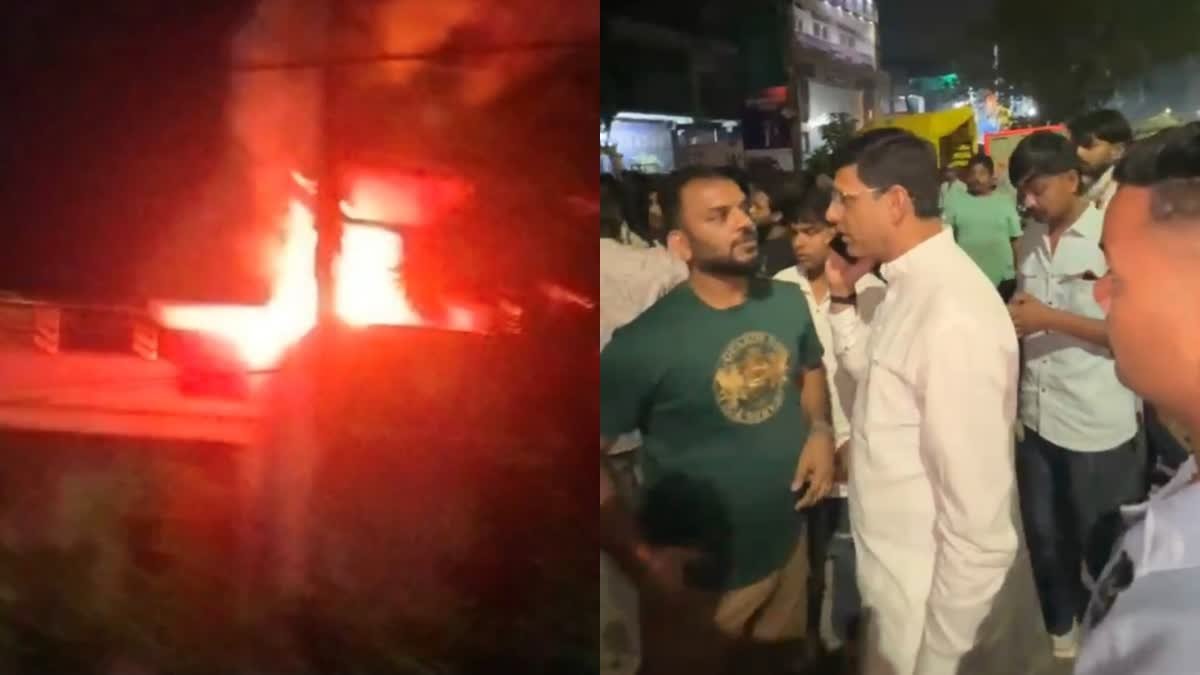 Indore Fire News: फूटी कोठी चौराहे पर बैटरी की दुकान में भीषण आग; चौथी मंजिल पर फंसे लोगों का हुआ सफल रेस्क्यू