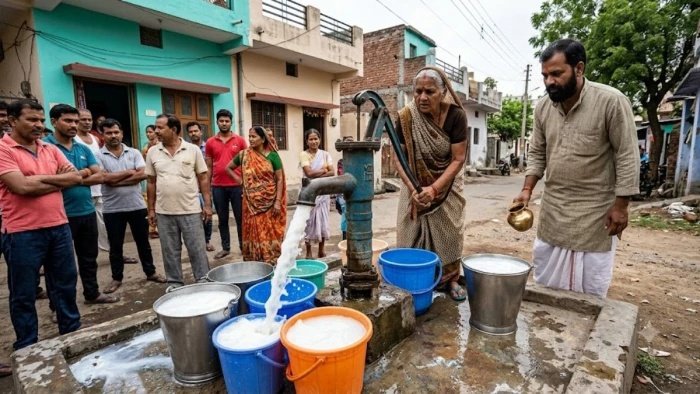 Vidisha News: विदिशा में हैंडपंप से निकला दूधिया पानी; कॉलोनी में मचा कौतूहल, विशेषज्ञों ने बताई ये बड़ी वजह