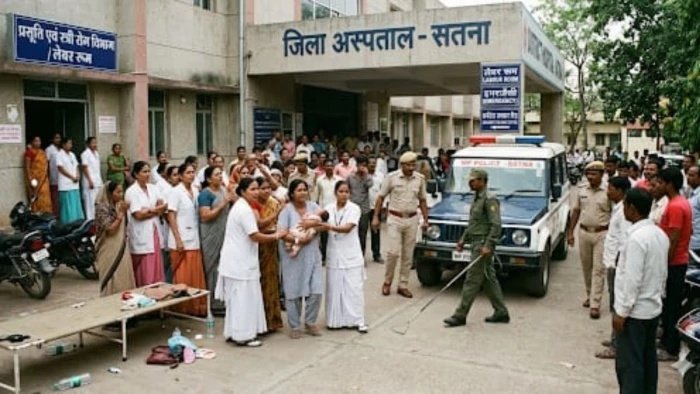 Satna District Hospital News: सतना जिला अस्पताल के लेबर रूम में घुसा अजगर, प्रसूताओं और परिजनों में मची अफरा-तफरी