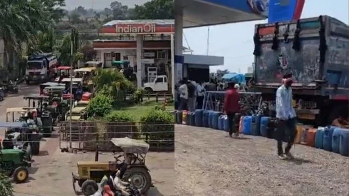 इटारसी में डीजल संकट: हाईवे पर किसानों का चक्काजाम, हार्वेस्टर और ट्रैक्टरों के लिए ईंधन न मिलने से आक्रोश