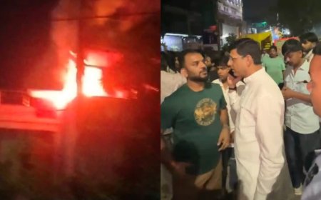 Indore Fire News: फूटी कोठी चौराहे पर बैटरी की दुकान में भीषण आग; चौथी मंजिल पर फंसे लोगों का हुआ सफल रेस्क्यू