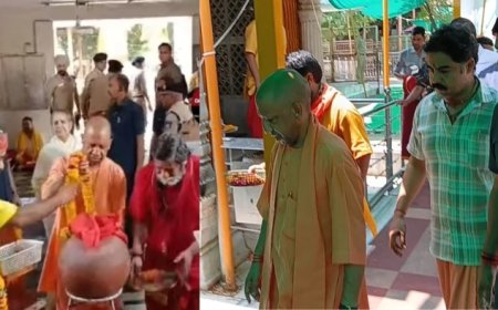 Datia News: उत्तर प्रदेश के सीएम योगी आदित्यनाथ ने पीतांबरा पीठ में की पूजा-अर्चना, मां बगलामुखी का लिया आशीर्वाद