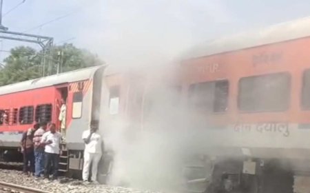 Ratlam Railway News: लूनी रिछा स्टेशन के पास रणथंभौर एक्सप्रेस के पहियों से निकला धुआं, यात्रियों में मची अफरातफरी