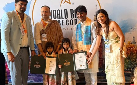 World Book of Records London: महज 3 साल 9 माह की उम्र में सान्वी-समन्वी ने जीता वर्ल्ड रिकॉर्ड; लंदन में हुआ सम्मान