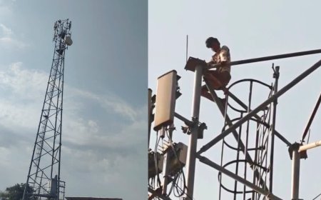 Damoh News: नाबालिग प्रेमिका से शादी की जिद में 200 फीट ऊंचे टावर पर चढ़ा युवक, 3 घंटे चला हाई वोल्टेज ड्रामा