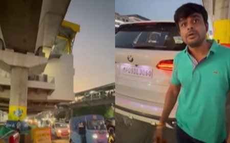 Indore Metro Accident: मेट्रो निर्माण में बड़ी लापरवाही, बीएमडब्ल्यू कार पर गिरा कंक्रीट का मलबा; बाल-बाल बचा परिवार