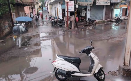 विदिशा: नालों की सफाई सिर्फ कागजों पर? जलभराव से डूबे शहर के व्यस्त मार्ग, सड़क के गड्ढे बने मुसीबत