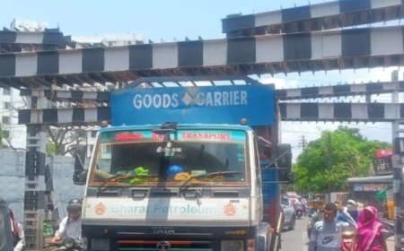 Jabalpur Railway Bridge News: रेलवे पुल नंबर-दो के हाइट गेज में फंसा ट्रक; चालक हवा कम कर वाहन लेकर हुआ फरार