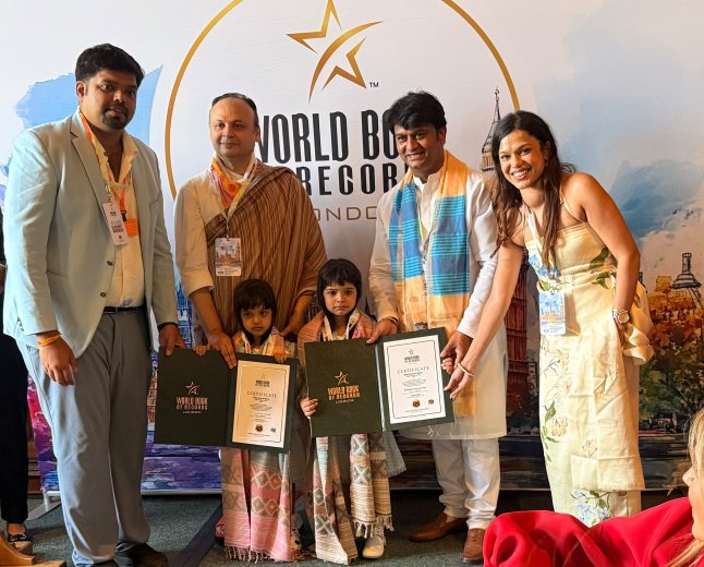 World Book of Records London: महज 3 साल 9 माह की उम्र में सान्वी-समन्वी ने जीता वर्ल्ड रिकॉर्ड; लंदन में हुआ सम्मान