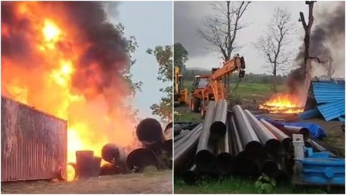 बालाघाट में 10 करोड़ की सिंचाई परियोजना में आगजनी; उपद्रवियों ने मैनेजर को जिंदा जलाने का किया प्रयास