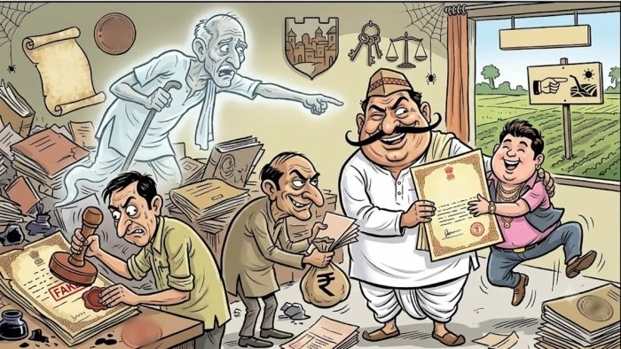 68 साल पहले मरे ब्राह्मण की जाति बदलकर 3 बीघा जमीन हड़पी; बड़नगर में तहसीलदार-पटवारी और सरपंच पर गंभीर आरोप