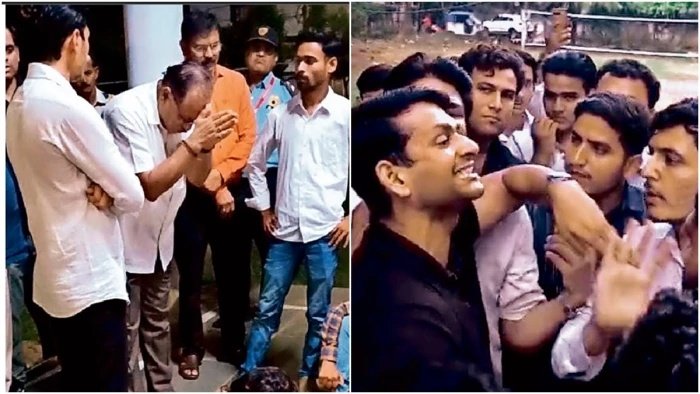 जीवाजी विवि आर्यभट्ट हॉस्टल में NSUI-ABVP आमने-सामने; कुलगुरु प्रो. राजकुमार आचार्य हुए भावुक