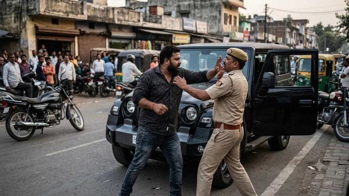 इंदौर में महिला ASI के भाई ने थार रोककर प्रधान आरक्षक को पीटा; मजिस्ट्रेट के पति की भूमिका भी आई सामने