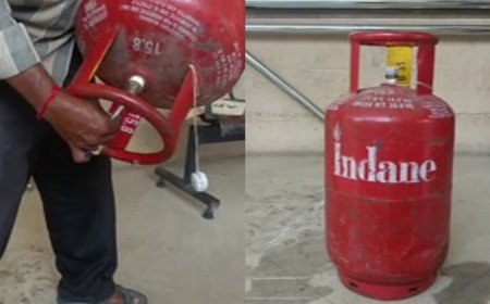 इंदौर में रसोई गैस सिलेंडर से निकला पानी; कलेक्ट्रेट में नोजल दबाकर दिखाया तो चौंक गए अधिकारी