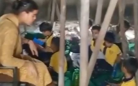 निर्माणाधीन कमरे में चल रही थी क्लास, वीडियो सामने आने के बाद जिला पंचायत सीईओ ने दिए जांच के आदेश