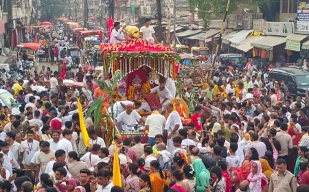 मुरैना में इस्कॉन की ऐतिहासिक रथयात्रा; रूसी भक्तों के हरिनाम संकीर्तन ने खींचा सबका ध्यान