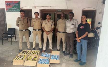देवास में आबकारी विभाग की बड़ी कार्रवाई, 7 पेटी अवैध देशी शराब जब्त
