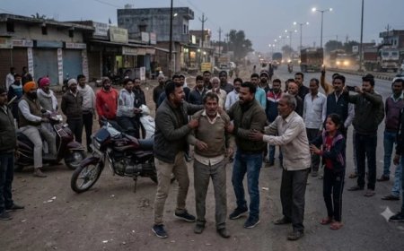 डबरा में बुजुर्ग की संदिग्ध मौत; दतिया के दो पुलिसकर्मियों पर मारपीट का आरोप, सिटी थाने में प्रदर्शन
