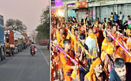 रिंग रोड पर पति ने पत्नी और उसके प्रेमी को पकड़ा, बीच सड़क हुए हाईवोल्टेज ड्रामे से लगा जाम