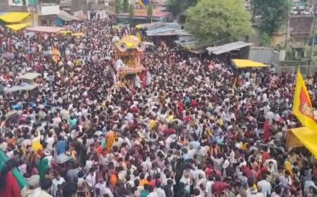जय जगन्नाथ के उद्घोष से गूंजी ग्यारसपुर तहसील; ड्रोन और CCTV कैमरों की निगरानी में निकला भगवान का रथ