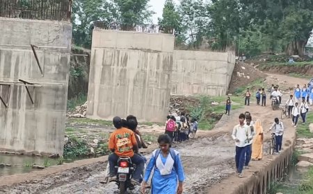 ठेकेदार की लापरवाही पर भड़के ग्रामीण, अपर कलेक्टर पी.के. सेन गुप्ता ने दिया जल्द काम पूरा कराने का भरोसा