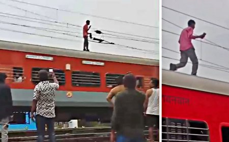 इटारसी स्टेशन पर बड़ा हादसा; ट्रेन की छत पर चढ़े युवक को लगा 25 हजार वोल्ट का करंट, हालत गंभीर