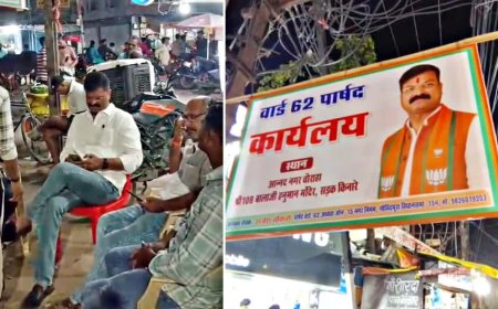 नगर निगम ने तोड़ा दफ्तर, तो बीजेपी पार्षद ने सड़क पर ही खोल लिया कार्यालय; भोपाल में सियासी घमासान