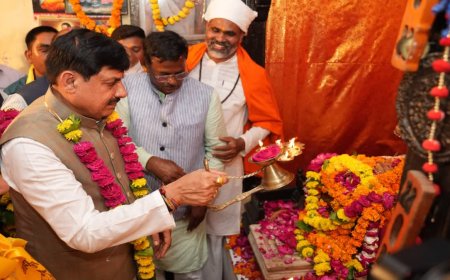 सीएम मोहन ने सांदीपनि आश्रम में की पूजा-अर्चना, 1068 नए शिक्षकों को दिया गुरु सम्मान