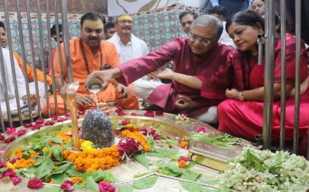 पदभार संभालने के बाद पहली बार एमपी दौरे पर पहुंचे CEC ज्ञानेश कुमार; शयन आरती में हुए शामिल