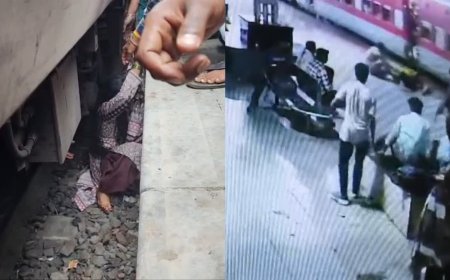 सागर में हावड़ा-इंदौर एक्सप्रेस के नीचे आने से बची महिला, यात्रियों ने चेन पुलिंग कर बचाया