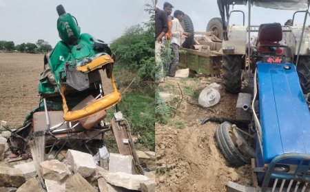 मुरैना में भीषण सड़क हादसा; ऑटो और ट्रैक्टर की टक्कर में 3 श्रद्धालुओं की मौत, 5 गंभीर रूप से घायल