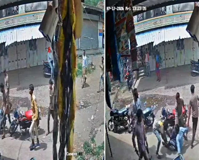 झाबुआ में फिल्मी अंदाज में युवक का दिनदहाड़े अपहरण, गुजरात नंबर की वैन से आए 6 बदमाश; CCTV फुटेज वायरल