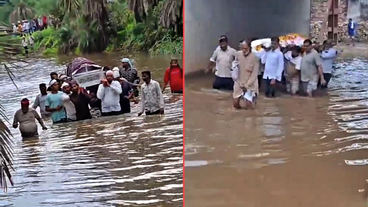 सिवनी में उफनती नदी पार कर निकाली गई अंतिम यात्रा, गंजटोला कब्रिस्तान का दर्दनाक वीडियो आया सामने