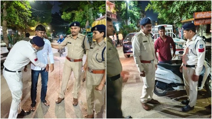 अपराधियों पर शिकंजा कसने के लिए इंदौर पुलिस की रातभर छापेमारी, 500 से अधिक पर वैधानिक कार्रवाई