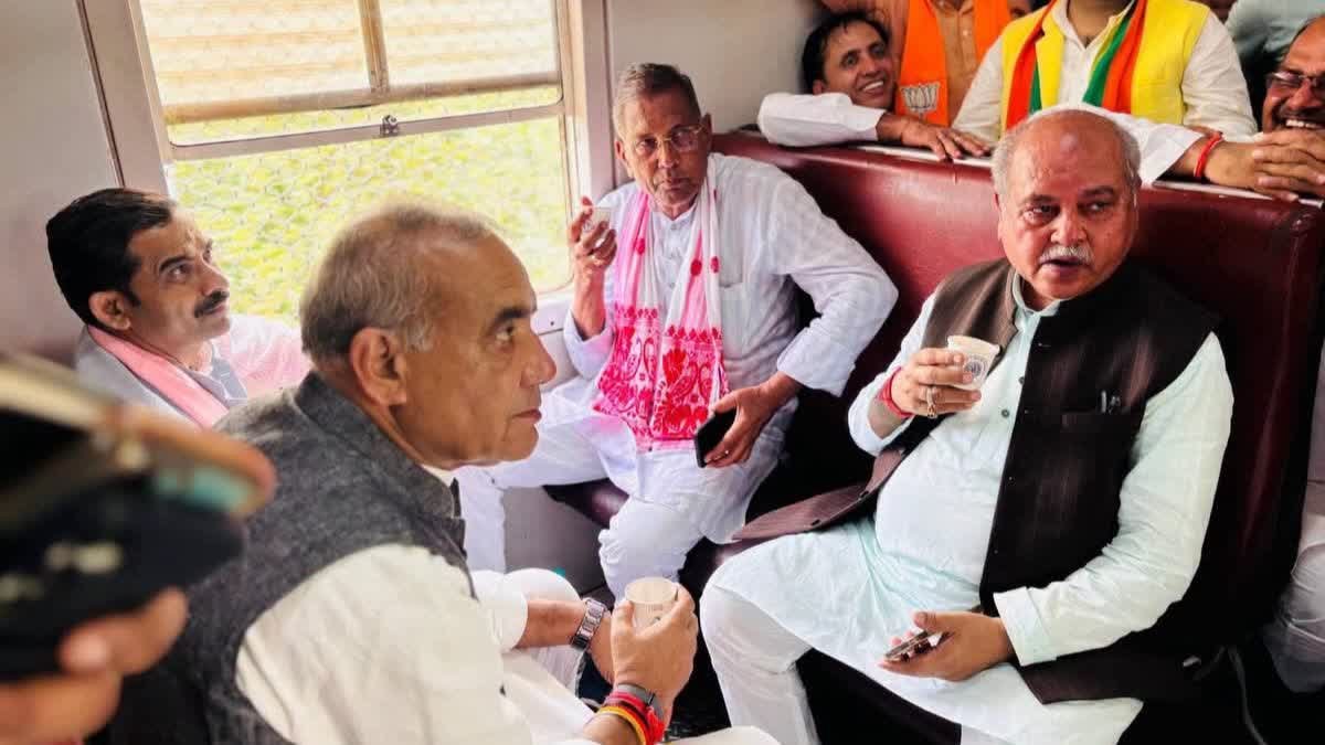 ग्वालियर-श्योपुर ब्रॉड गेज परियोजना के तहत वीरपुर तक पहुंची मेमू ट्रेन, लोगों में खुशी की लहर