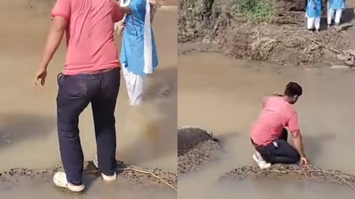बेरखेरी कलां गांव में बदहाल रास्ते से गुजर रहे छात्र, जिम्मेदारों की अनदेखी पर उठे सवाल