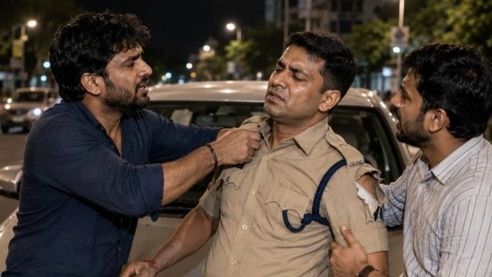 भोपाल में गश्त कर रही पुलिस टीम पर नशे में धुत जीजा-साले ने किया हमला, आरक्षक का चेहरा लहूलुहान