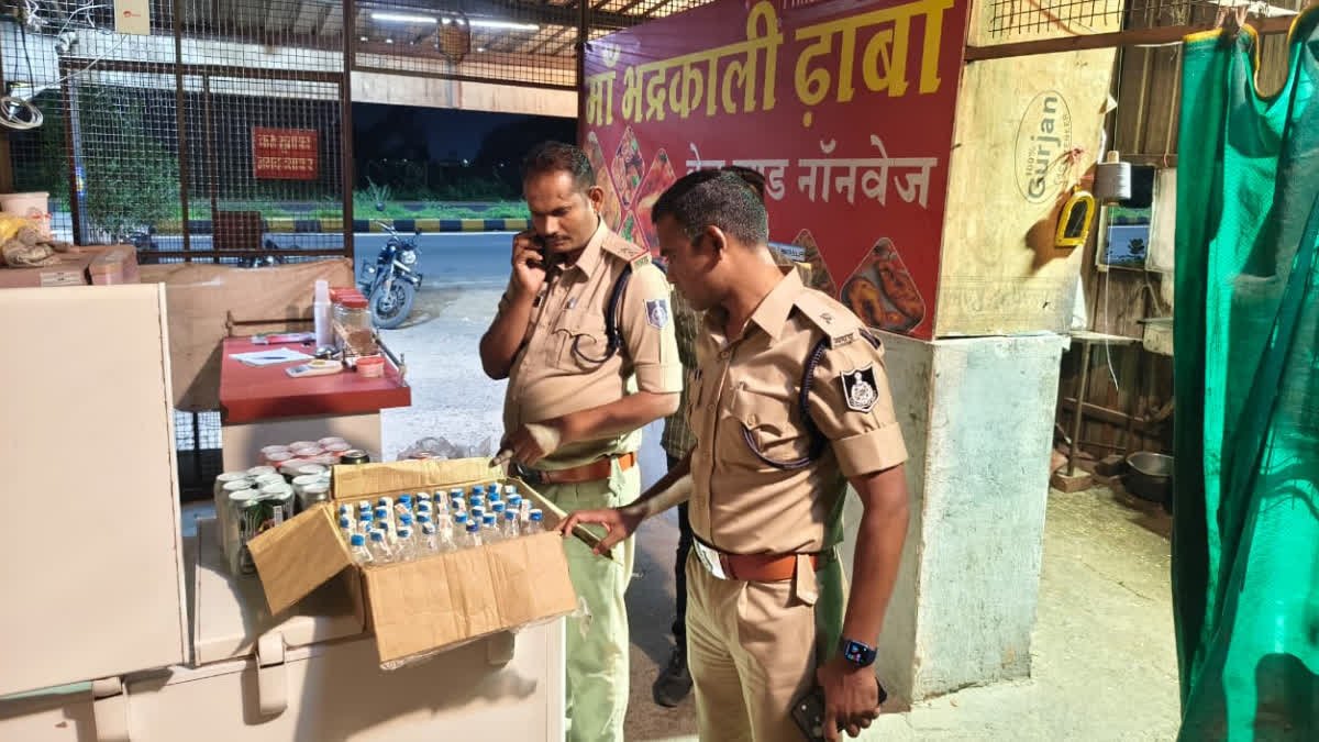 ढाबों पर बीयर और हार्ड लिकर का अवैध स्टॉक बरामद, थानों को बिना सूचना दिए की गई औचक छापेमारी