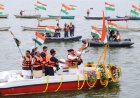 भोपाल की बड़ी झील में निकली भव्य नौका तिरंगा यात्रा, सीएम मोहन यादव ने थामे रखा तिरंगा