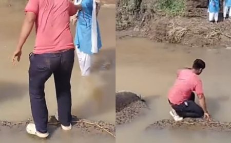 बेरखेरी कलां गांव में बदहाल रास्ते से गुजर रहे छात्र, जिम्मेदारों की अनदेखी पर उठे सवाल