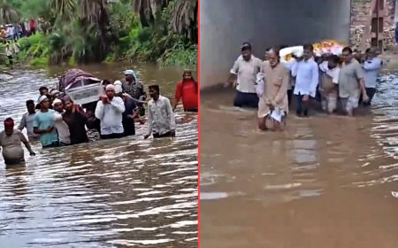 सिवनी में उफनती नदी पार कर निकाली गई अंतिम यात्रा, गंजटोला कब्रिस्तान का दर्दनाक वीडियो आया सामने