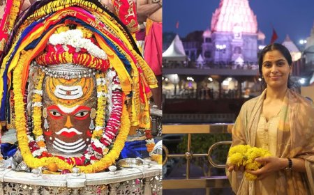 ओलंपिक पदक विजेता मनु भाकर ने किए उज्जैन महाकाल के दर्शन, भस्म आरती में हुईं शामिल
