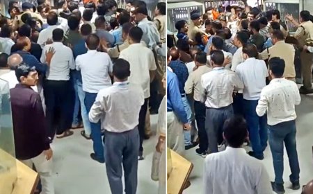 वर्ग-3 शिक्षक भर्ती कटऑफ विवाद पर DPI के बाहर जोरदार हंगामा, एबीवीपी और छात्र नेताओं में तनातनी
