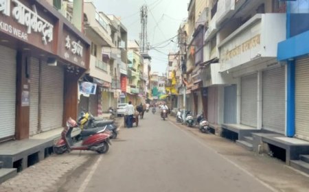 भोजशाला मामले में सकल हिंदू समाज के आह्वान पर धार जिले में आधे दिन का बंद, बाजार रहे बंद