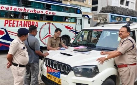 त्योहार की भीड़ के बीच नियमों का उल्लंघन करने वाली बसों पर 1.24 लाख रुपये का जुर्माना