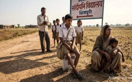 फोरलेन हाईवे पार करने और आवारा जानवरों के डर के बीच सांदीपनि स्कूलों तक पहुंच रहे बच्चे
