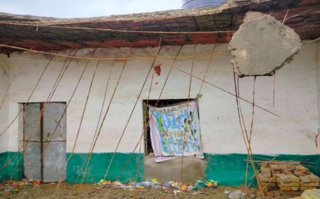 श्योपुर के कन्या प्राथमिक विद्यालय में गिरी दो कमरों की छत, 15 अगस्त की शाम टला बड़ा हादसा
