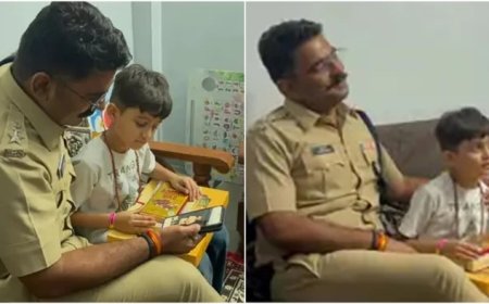 एसपी से मिलने की जिद पूरी, दूसरी क्लास के छात्र सहस्रजीत तिवारी से मिलने खुद पहुंचे एसपी प्रदीप शर्मा