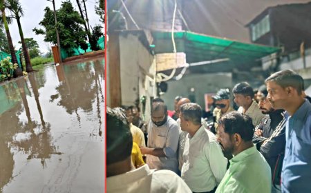 राजधानी में भारी बारिश से बिगड़े हालात, 7 इंच पानी गिरने के बाद कलेक्टर प्रियंक मिश्रा पहुंचे बाणगंगा